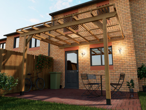 Wooden lean pergola - lean,