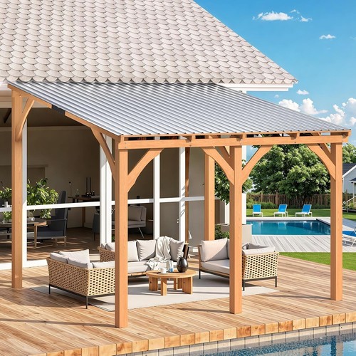 Yodolla wooden lean pergola - to,