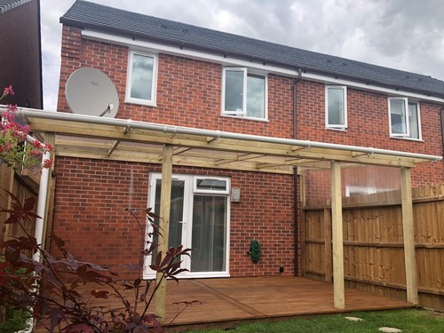 Bespoke wooden pergola with - wooden,