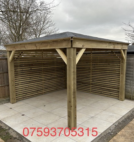 Wooden gazebo slat - gazebo,