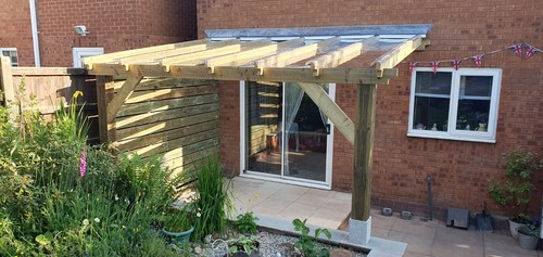 6x2 wooden lean - 3.6x2.5m, gazebo