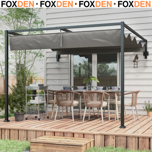 3x4m lean pergola with - 3x4m,
