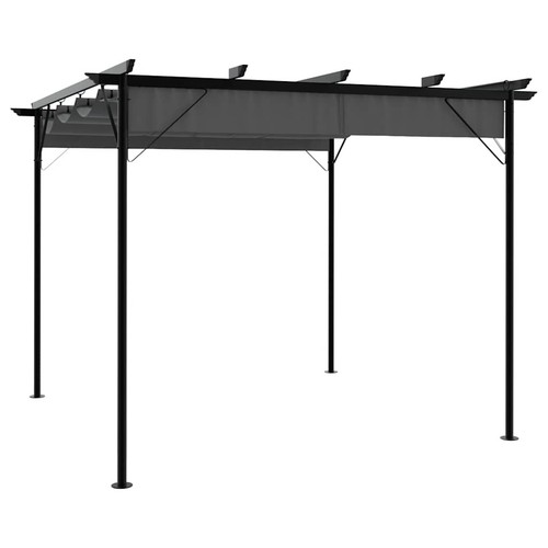 Pergola with retractable roof - with,