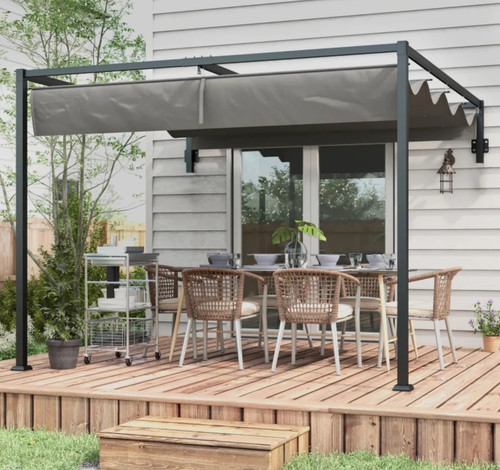 3x4m lean pergola with - to,