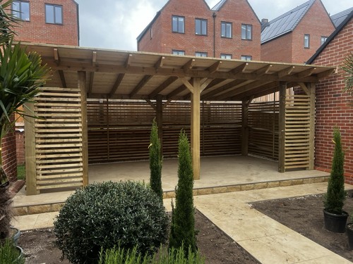 Flat roof pergola - roof, free