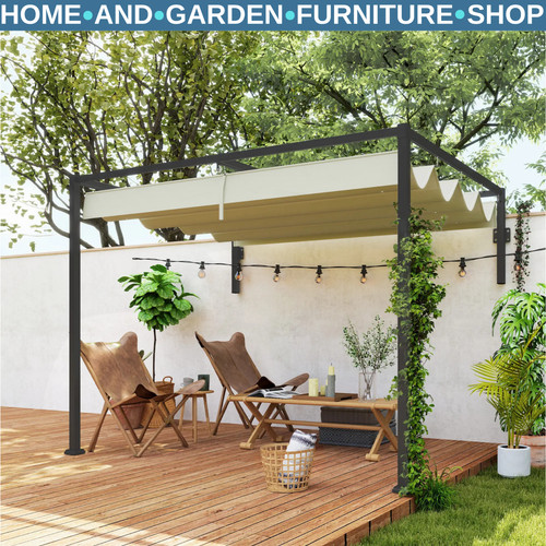 Lean to metal pergola - m,