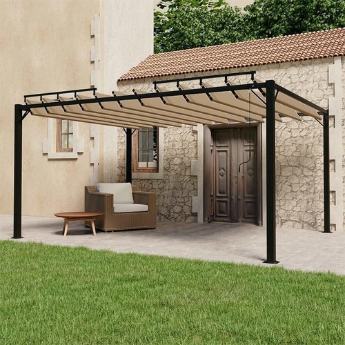 Pergola with slat roof 3x4m - with,